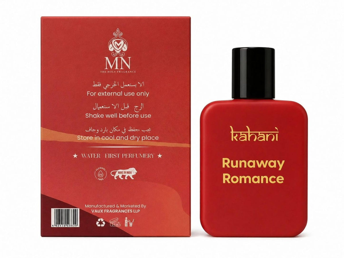 Vaux Kahani – Runaway Romance Aqua Perfume | Water-Based, Long Lasting Fragrance | Orange Blossom, Tuberose & Vanilla Notes | Skin Friendly Daily Wear | 50ml
